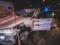 В Киеве  шумахер  на BMW x5 влетел крышей в отбойник, уходя от полиции