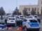 На улице в Алматы засняли десятки разбитых полицейских машин