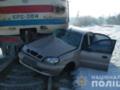 Под Харьковом поезд сбил  Daewoo Lanos , водитель погиб на месте
