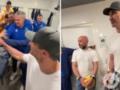 Владимир Кличко пришел в раздевалку сборной Украины по баскетболу после победного матча отбора на ЧМ.