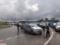 Парковку ИННОПРОМа затопило дождем из-за чего сотни автомобилей встали в пробку