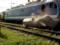 Train demolished stuck on the rails of UAZ