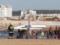 In Portugal, the plane made an emergency landing on the beach with tourists