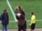 В России футбольный матч открыл медведь