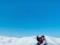 Оля Цибульская вместе с сыном на снегоходе поднялась на гору в Карпатах