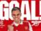 Trossard scoring his debut goal for Arsenal