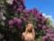 Леся Никитюк в коротеньком топе устроила фотосессию среди цветущей сирени