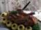 Тушёная курица в молочном соусе с грибами